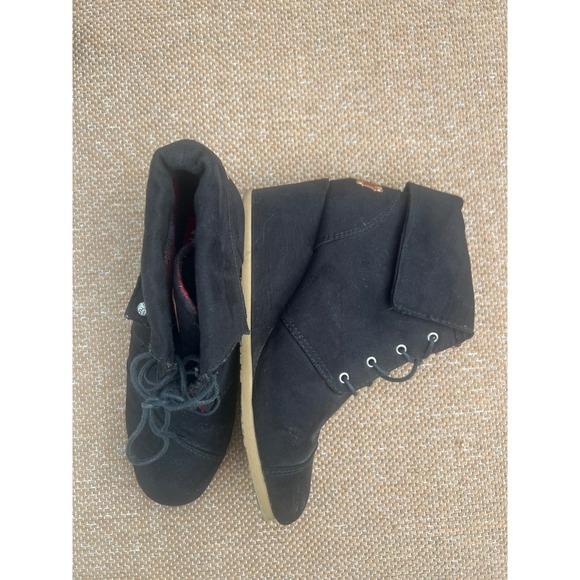 MAD Love  Wedges Booties Lace-Up‎ Fold-Down Ankle Boots Size 10 - Picture 8 of 11